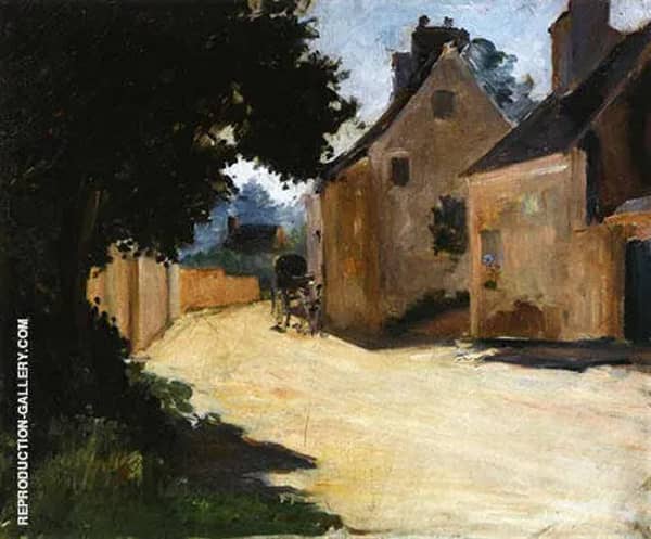 Village Street Louveciennes c1871 | Oil Painting Reproduction