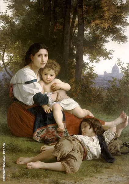 Rest 1879 by William-Adolphe Bouguereau | Oil Painting Reproduction