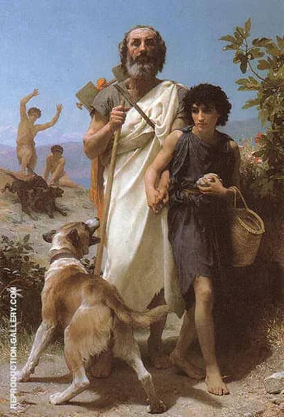 Homer and His Guide 1874 | Oil Painting Reproduction