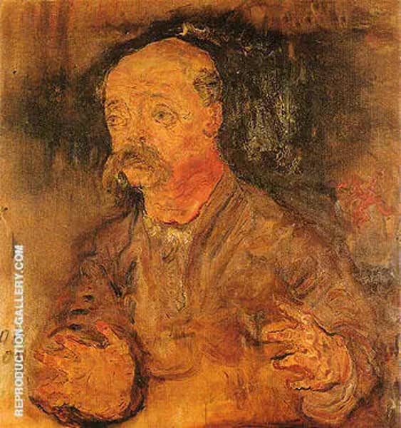 Peter Altenberg 1909 by Oskar Kokoschka | Oil Painting Reproduction