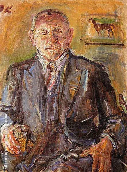 Louis Krohnberg 1950 by Oskar Kokoschka | Oil Painting Reproduction