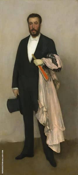 Arrangement in Flesh Colour and Black Portrait of Theodore Duret 1883 | Oil Painting Reproduction