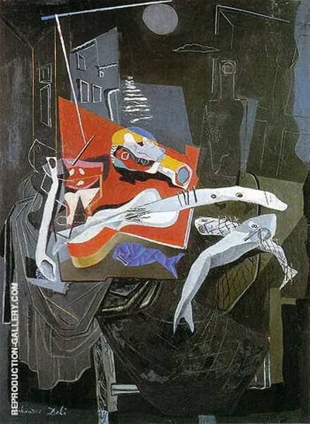 Still Life by Moonlight 1927 by Salvador Dali | Oil Painting Reproduction