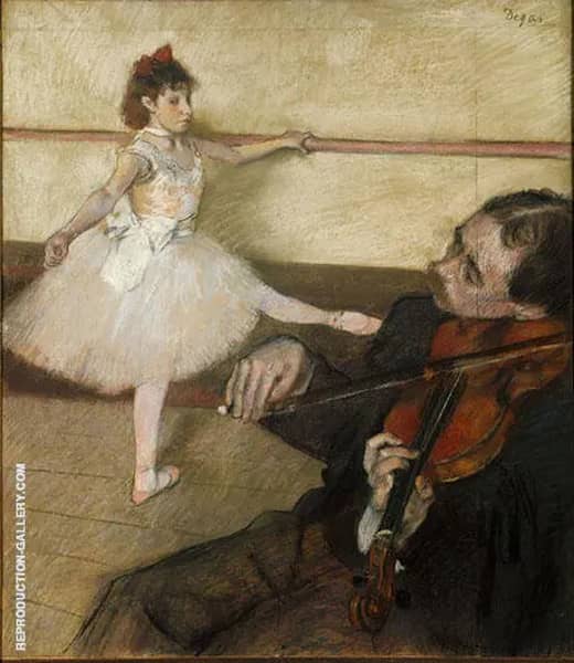 The Dance Lesson circa 1879 by Edgar Degas | Oil Painting Reproduction