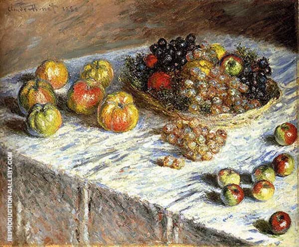 Still Life with Grapes and Apples 1880 | Oil Painting Reproduction