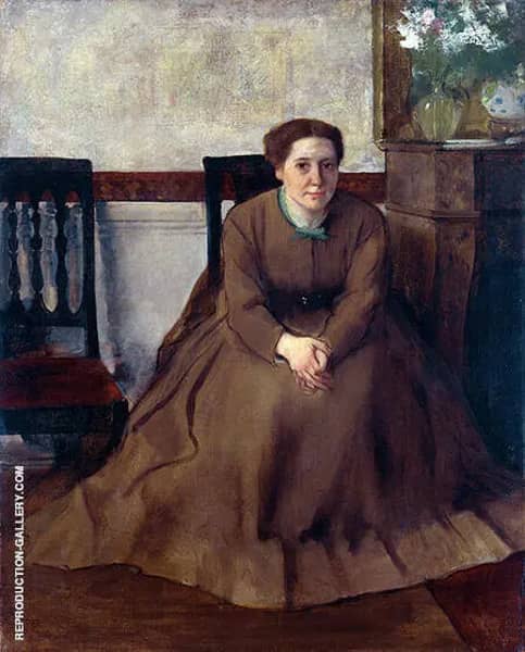 Portrait of Victoria Dubourg by Edgar Degas | Oil Painting Reproduction