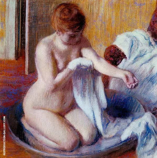 Woman in a Tub 1883 by Edgar Degas | Oil Painting Reproduction
