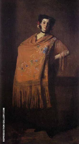 Spanish Dancing Girl 1904 by Robert Henri | Oil Painting Reproduction