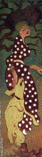 Woman in Polka Dot Dress 1898 | Oil Painting Reproduction