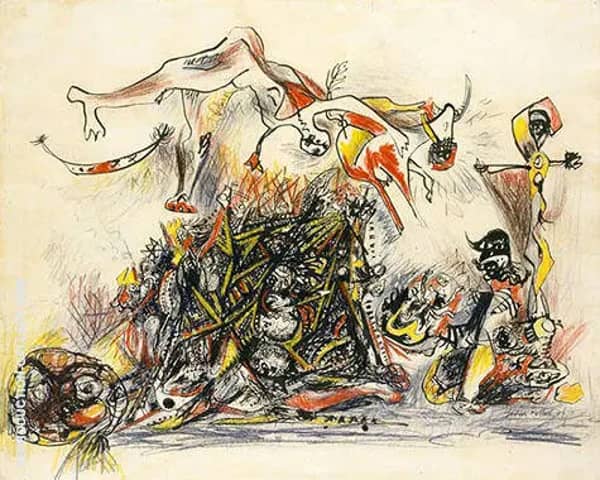 War 1947 by Jackson Pollock (Inspired By) | Oil Painting Reproduction