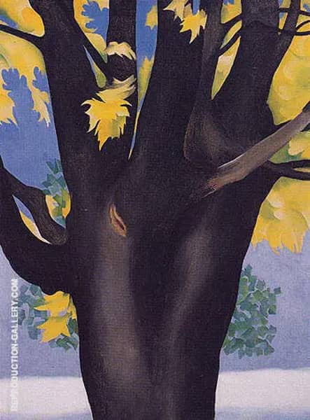 Black Maple Trunk Yellow Leaves 1929 | Oil Painting Reproduction
