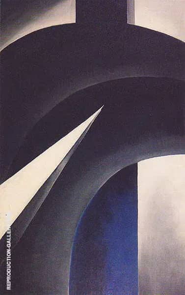 Black White and Blue 1930 by Georgia O'Keeffe | Oil Painting Reproduction