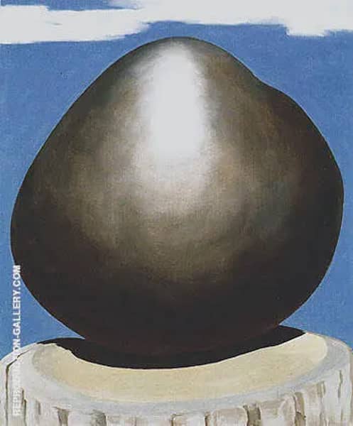 Black Rock With Blue Sky and White Clouds 1972 | Oil Painting Reproduction