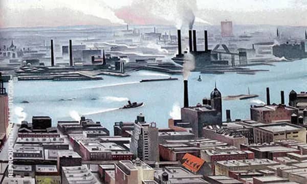 River New York 1928 by Georgia O'Keeffe | Oil Painting Reproduction