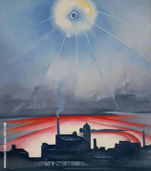 East River c1927 No 1 by Georgia O'Keeffe | Oil Painting Reproduction