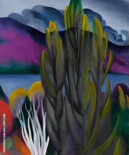 Lake George with White Birch Trees 1921 | Oil Painting Reproduction