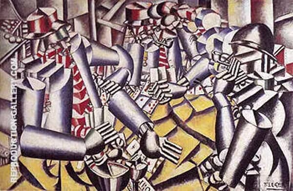 The Card Game 1917 by Fernand Leger | Oil Painting Reproduction