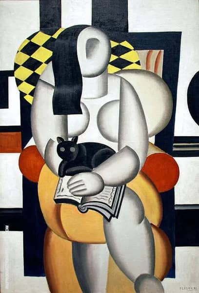 Woman with Cat 1921 by Fernand Leger | Oil Painting Reproduction