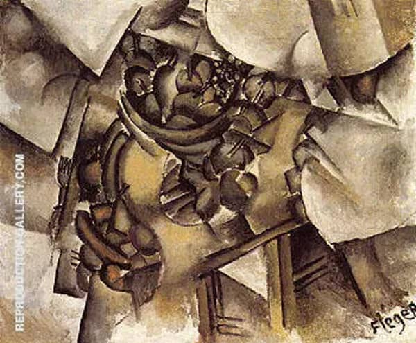 Fruit Dish on A Table 1909 by Fernand Leger | Oil Painting Reproduction