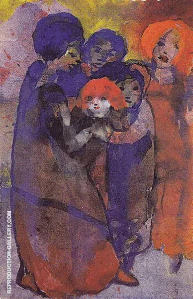 Group with Children by Emil Nolde | Oil Painting Reproduction