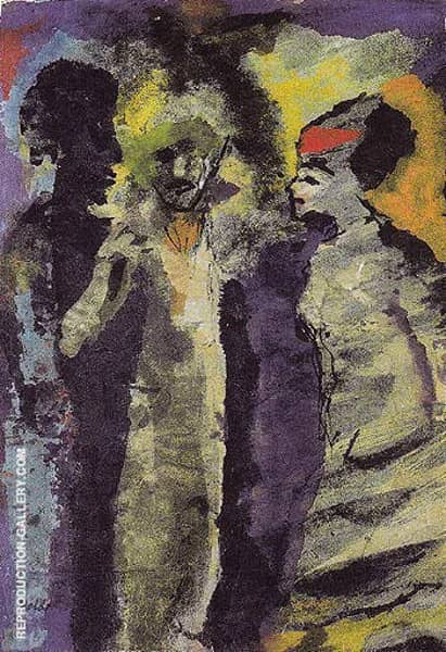 Conversation with Shadows by Emil Nolde | Oil Painting Reproduction