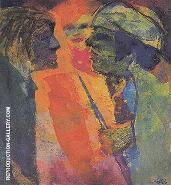 Dispute by Emil Nolde | Oil Painting Reproduction