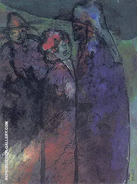 Conversation Green and Violet by Emil Nolde | Oil Painting Reproduction