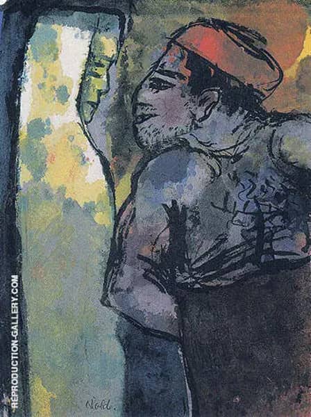 Dark Man and Woman by Emil Nolde | Oil Painting Reproduction