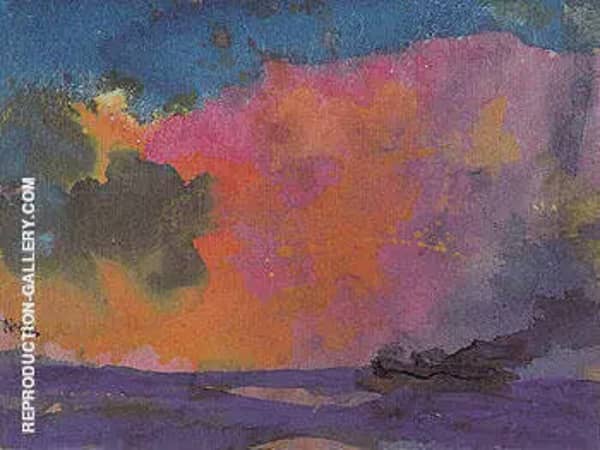 Sea with Colourful Sky by Emil Nolde | Oil Painting Reproduction