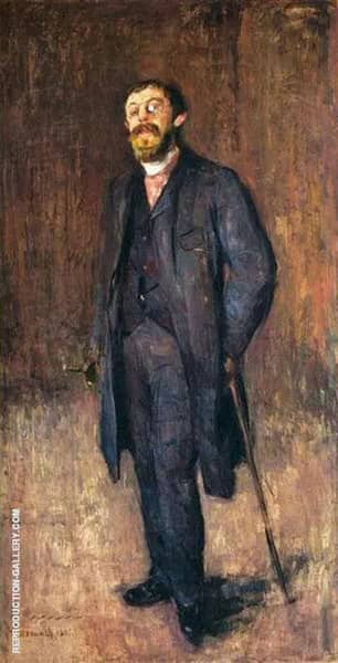 Portrait of The Painter Jensen Hjell 1885 | Oil Painting Reproduction