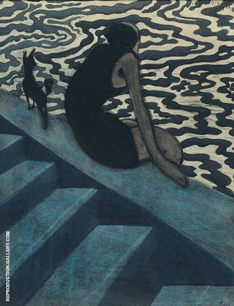The Bather 1910 by Leon Spilliaert | Oil Painting Reproduction