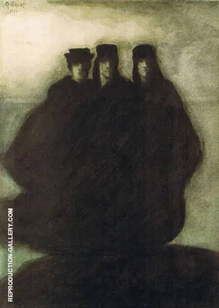 Les Trois Figures by Leon Spilliaert | Oil Painting Reproduction