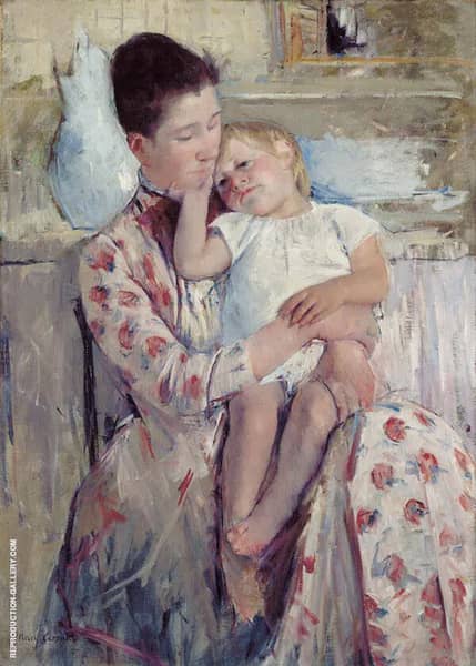 Mother and Child 1890 by Mary Cassatt | Oil Painting Reproduction