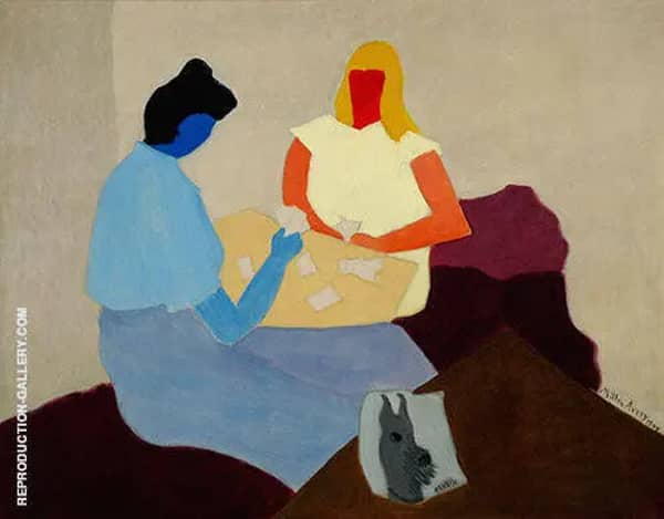 Card Players 1944 by Milton Avery | Oil Painting Reproduction