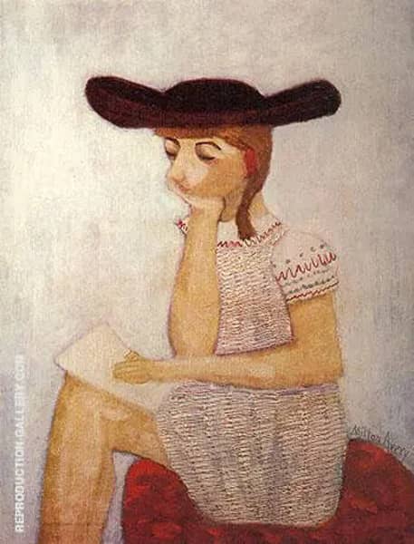 The Brown Hat 1941 by Milton Avery | Oil Painting Reproduction