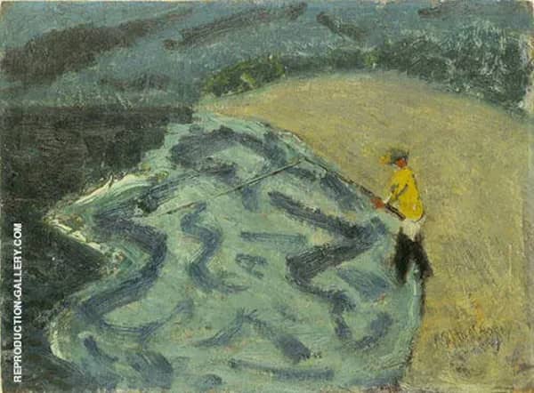 Man Fishing 1938 by Milton Avery | Oil Painting Reproduction