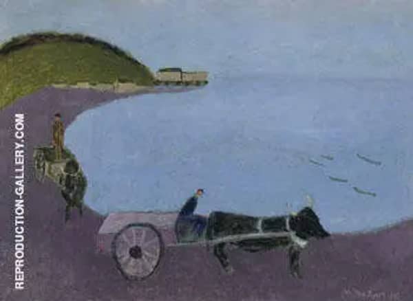 Oxcart Blue Sea 1943 by Milton Avery | Oil Painting Reproduction