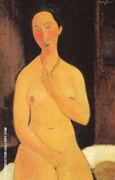 Seated Nude with Necklace 1917 | Oil Painting Reproduction