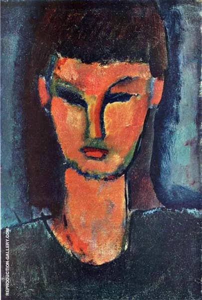 Woman's Head 1910 by Amedeo Modigliani | Oil Painting Reproduction