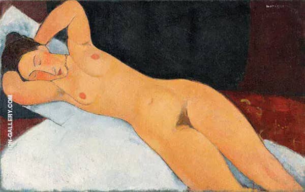 Nude with Necklace 1917 by Amedeo Modigliani | Oil Painting Reproduction