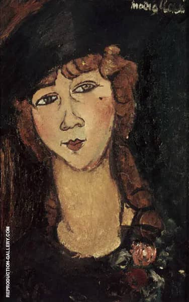 Head of a Woman in a Hat Lolotte c1916 | Oil Painting Reproduction
