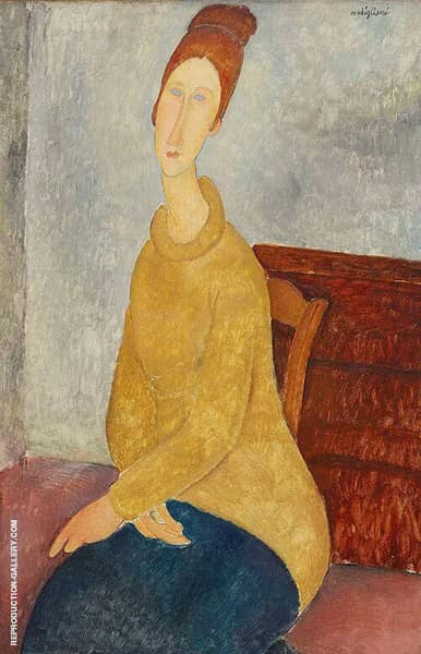 Jeanne Hebuterne with Yellow Sweater | Oil Painting Reproduction