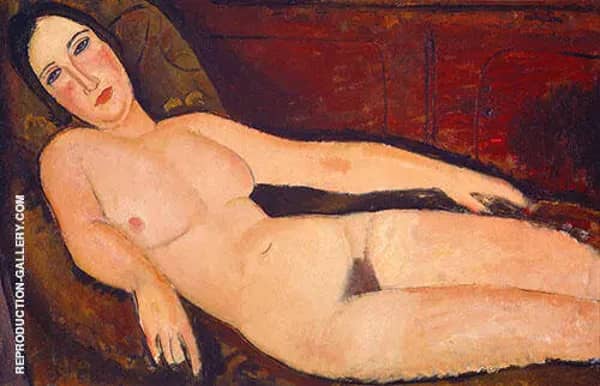 Nude on a Divan 1918 by Amedeo Modigliani | Oil Painting Reproduction