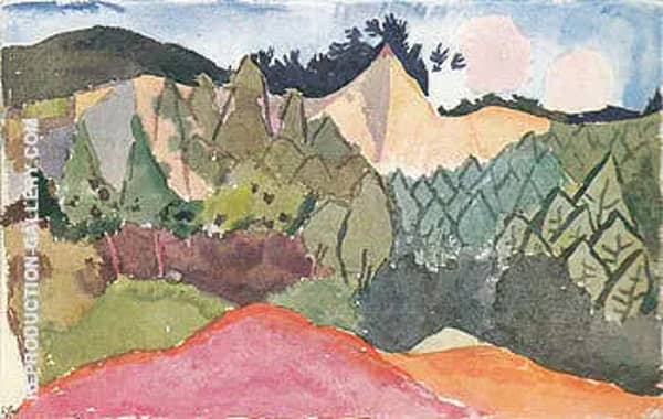 In the Quarry 1913 by Paul Klee | Oil Painting Reproduction