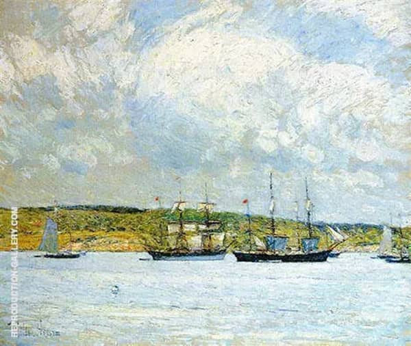 A Parade of Boats 1894 by Childe Hassam | Oil Painting Reproduction