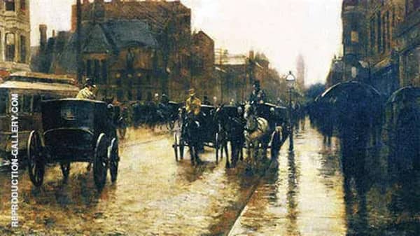 Columbus Avenue Rainy Day 1885 A | Oil Painting Reproduction
