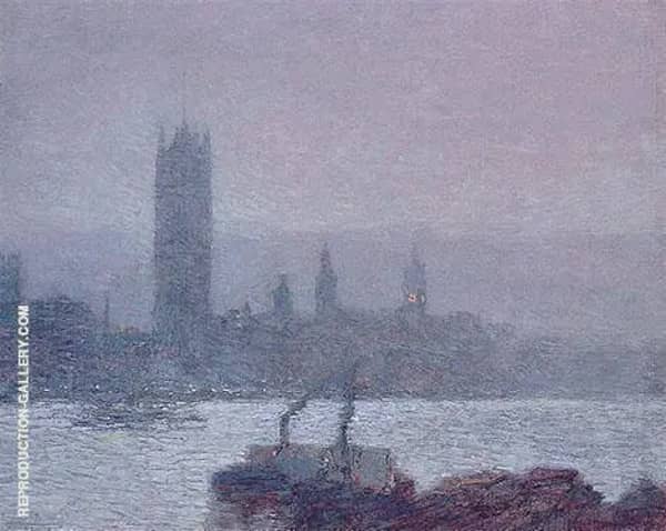 Houses of Parliament Early Evening 1898 | Oil Painting Reproduction