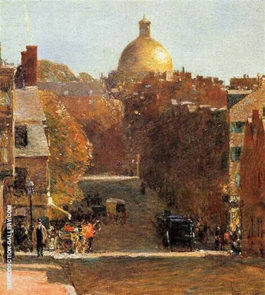 Mount Vernon Street Boston 1890 | Oil Painting Reproduction