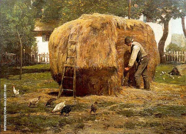 The Barnyard 1885 by Childe Hassam | Oil Painting Reproduction