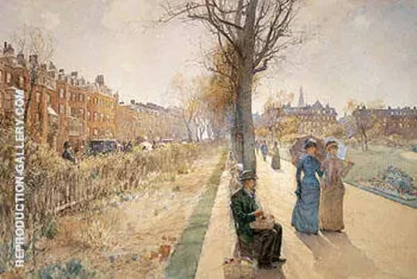 The Public Garden Boston Common c1885 | Oil Painting Reproduction